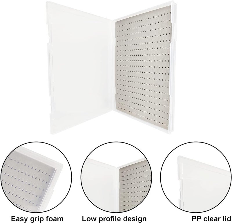 Aventik Super Large Capacity Fly Boxes Slim Foam Clear Lid PP Collection Fishing Boxes Competition Fishing Hook Tackle Boxes(1X24LA) - Image 3